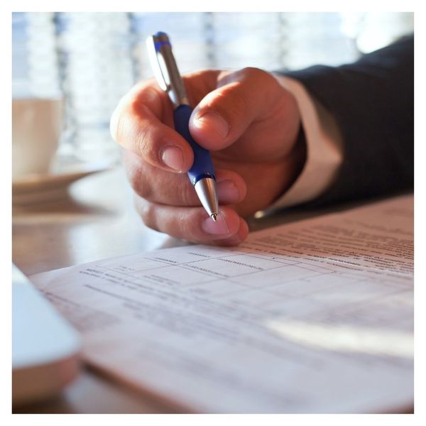 looking over legal document